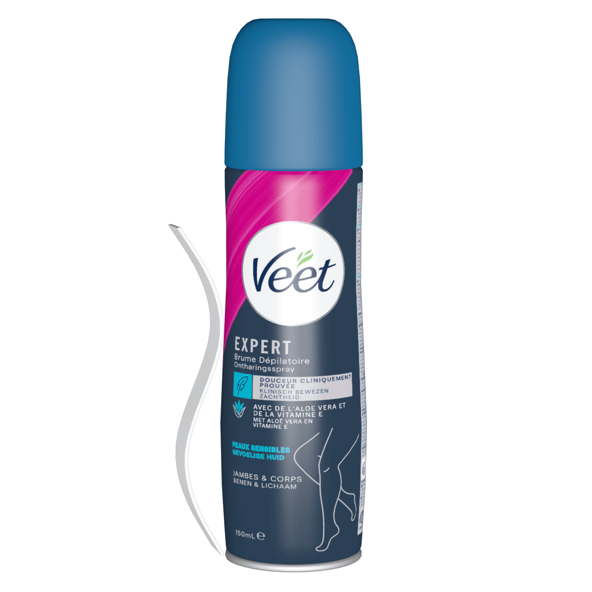 Brume dépilatoire pour peaux sensibles – Jambes & Corps – Veet Expert – 150ml | Veet